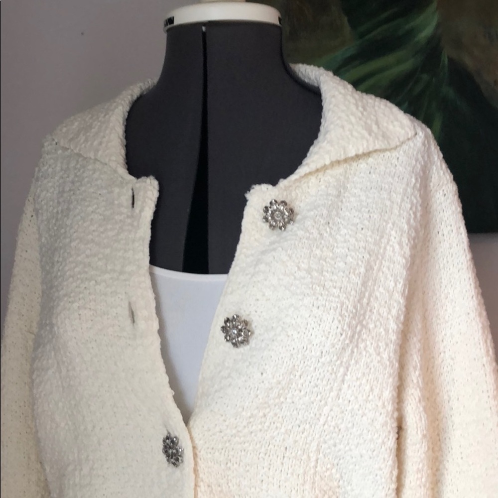 Susan Bristol Cardigan w/catch-your-eye buttons